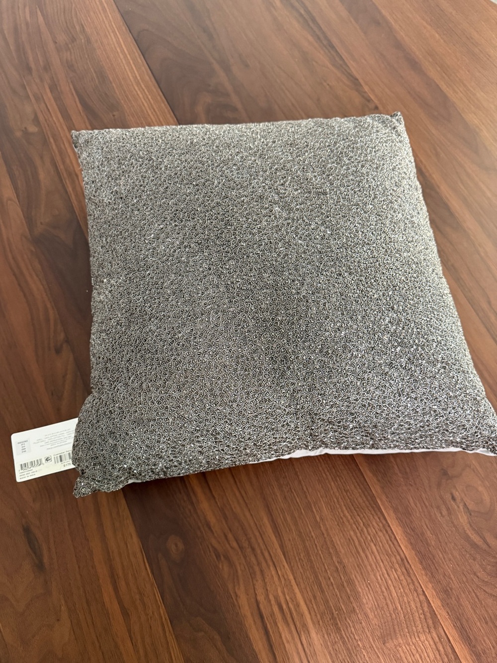 Hotel Collection iridescence 18x18 Gray Decorative Textured Accent Pillow